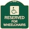 Signmission Reserved for Wheelchairs W/ Graphic Heavy-Gauge Aluminum Architectural Sign, 18" x 18", G-1818-23166 A-DES-G-1818-23166 - alternate 1